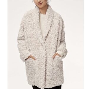 Aritzia Teddy Coat in Light Blush